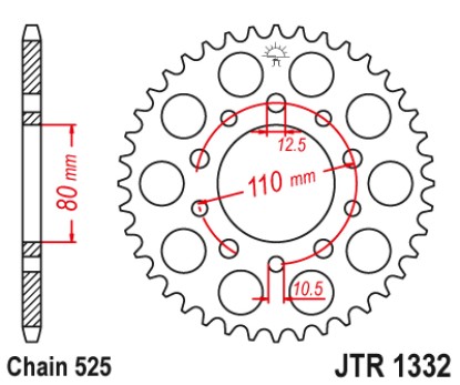 Γρανάζι πίσω JTR1332.40ZBK JT