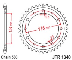 Γρανάζι πίσω JTR1340.43 JT