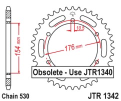 Γρανάζι πίσω JTR1342.43 JT