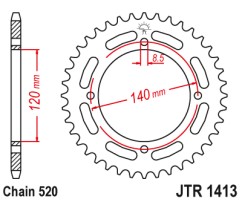 Γρανάζι πίσω JTR1413.39 JT