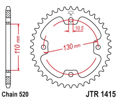 Γρανάζι πίσω JTR1415.38