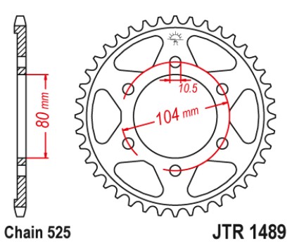 Γρανάζι πίσω JTR1489.39 JT