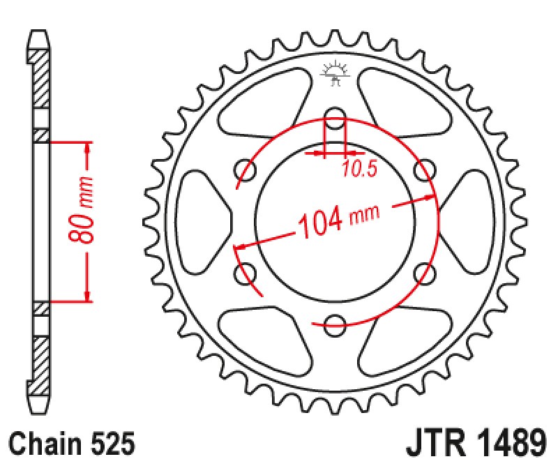 Γρανάζι πίσω JTR1489.39ZBK JT