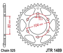 Γρανάζι πίσω JTR1489.40 JT