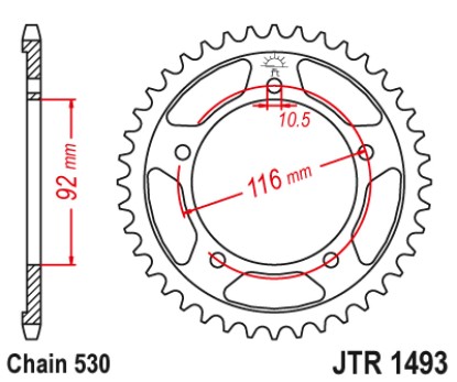 Γρανάζι πίσω JTR1493.41 JT