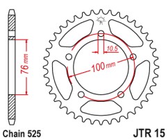 Γρανάζι πίσω JTR15.42 JT