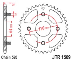 Γρανάζι πίσω JTR1509.41 JT