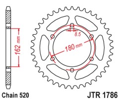 Γρανάζι πίσω JTR1786.52 JT