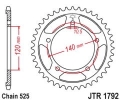 Γρανάζι πίσω JTR1792.42 JT