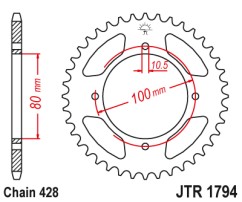 Γρανάζι πίσω JTR1794.45 JT