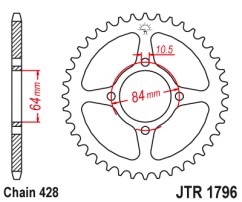 Γρανάζι πίσω JTR1796.49 JT