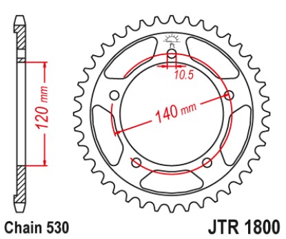 Γρανάζι πίσω JTR1800.42ZBK JT