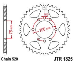 Γρανάζι πίσω JTR1825.37 JT