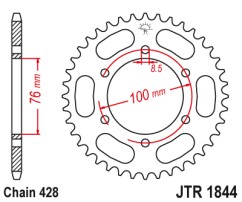 Γρανάζι πίσω JTR1844.43 JT