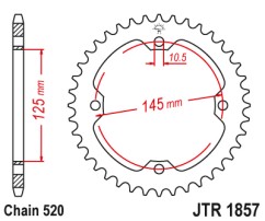 Γρανάζι πίσω JTR1857.38 JT