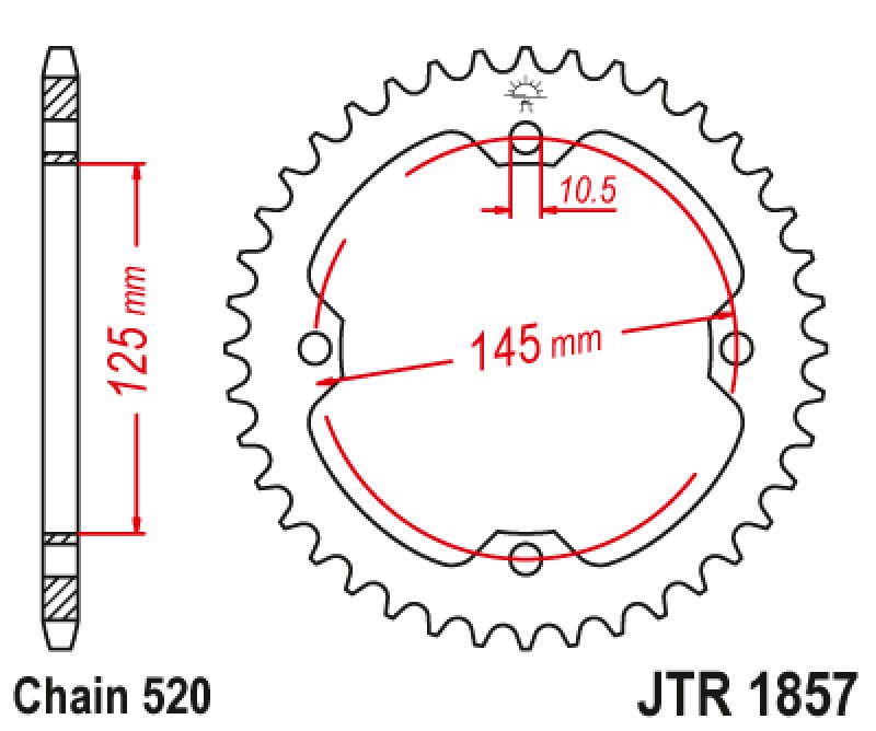 Γρανάζι πίσω JTR1857.38ZBK JT