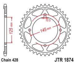 Γρανάζι πίσω JTR1874.59 JT