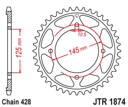 Γρανάζι πίσω JTR1874.59 JT