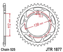 Γρανάζι πίσω JTR1877.47 JT