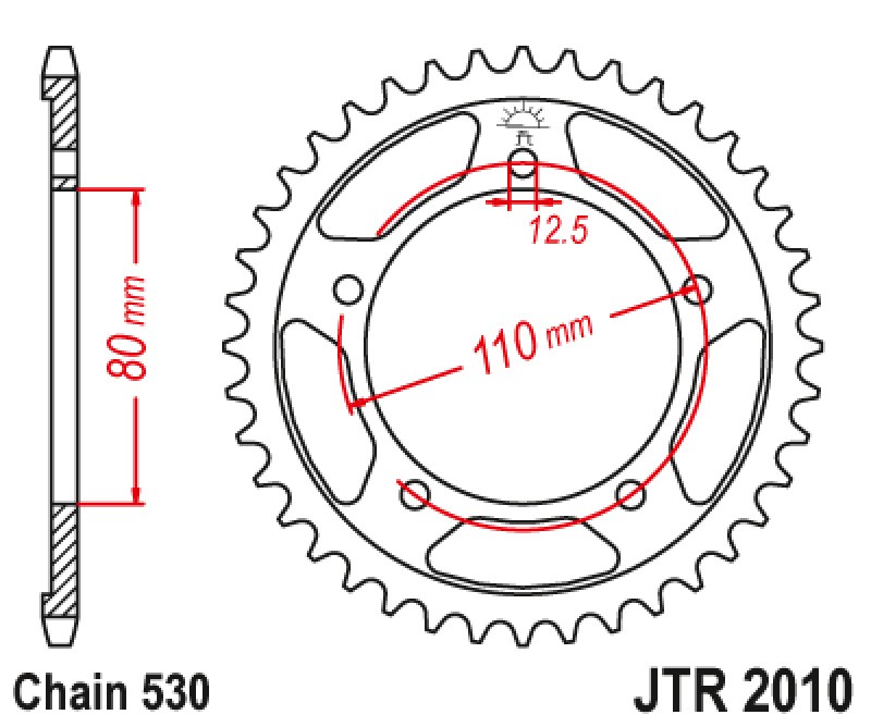 Γρανάζι πίσω JTR2010.43 JT