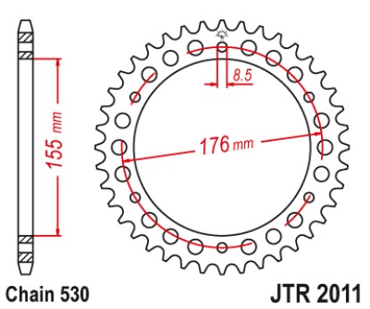 Γρανάζι πίσω JTR2011.42 JT