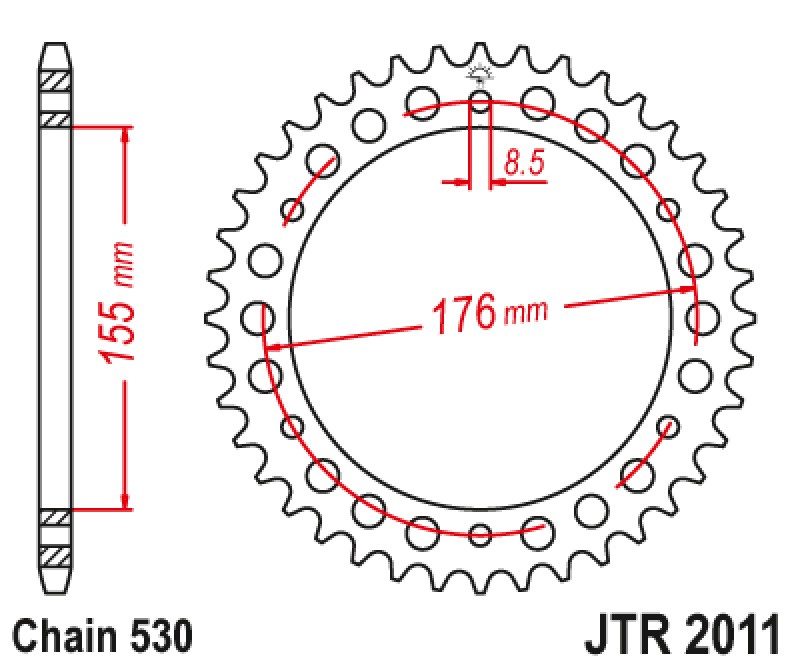 Γρανάζι πίσω JTR2011.43ZBK JT