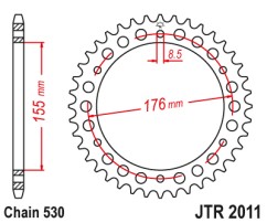 Γρανάζι πίσω JTR2011.45 JT