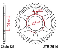 Γρανάζι πίσω JTR2014.47ZBK JT