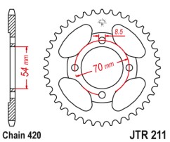 Γρανάζι πίσω JTR211.34 JT