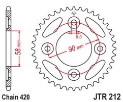 Γρανάζι πίσω JTR212.34ZBK JT