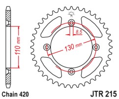 Γρανάζι πίσω JTR215.46 JT