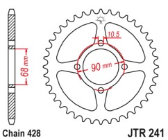 Γρανάζι πίσω JTR241.53 JT