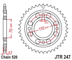 Γρανάζι πίσω JTR247.36 JT