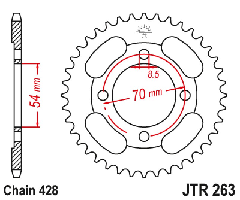 Γρανάζι πίσω JTR263.36ZBK JT