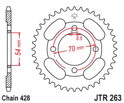 Γρανάζι πίσω JTR263.36ZBK JT