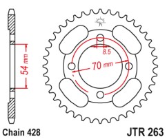 Γρανάζι πίσω JTR263.40ZBK JT