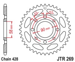 Γρανάζι πίσω JTR269.34 JT