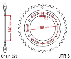 Γρανάζι πίσω JTR3.41 JT