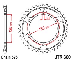 Γρανάζι πίσω JTR300.43 JT