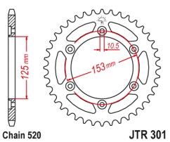 Γρανάζι πίσω JTR301.39 JT