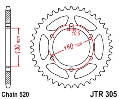 Γρανάζι πίσω JTR305.46ZBK JT