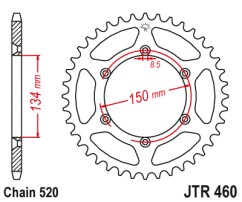 Γρανάζι πίσω JTR460.42 JT