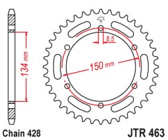 Γρανάζι πίσω JTR463.48 JT