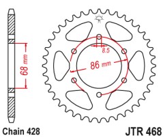 Γρανάζι πίσω JTR468.42ZBK JT