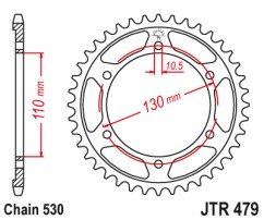 Γρανάζι πίσω JTR479.43 JT