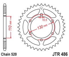 Γρανάζι πίσω JTR486.42 JT