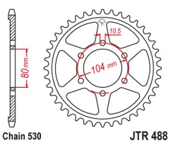 Γρανάζι πίσω JTR488.40 JT