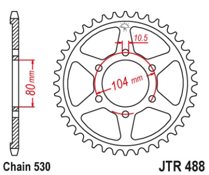 Γρανάζι πίσω JTR488.41 JT