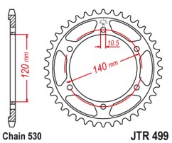 Γρανάζι πίσω JTR499.40 JT