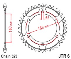 Γρανάζι πίσω JTR6.42 JT